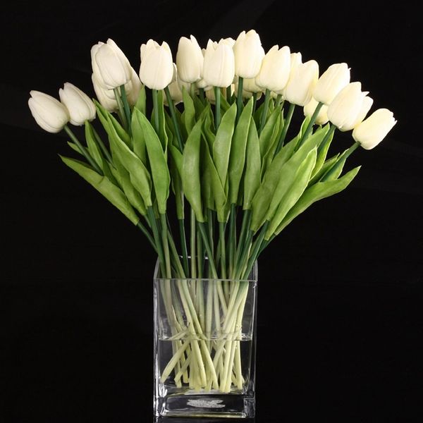 

20pcs tulip flower latex real touch for wedding decor flower kc451