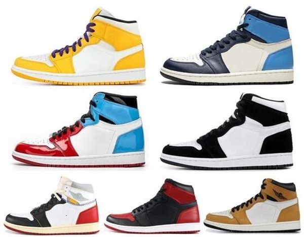 

fearless 1s 1 men basketball shoes couture banned bred toe obsidian union mens trainers sports sneakers 7-12