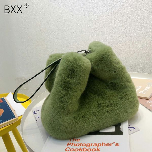 

bxx] faux fur crossbody bags for women 2019 winter warm female shoulder messenger bucket bag female handbags and purses hj345