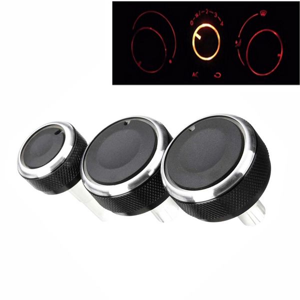 

3pcs/set car air conditioning on off turning switch sticker cover knob decoration