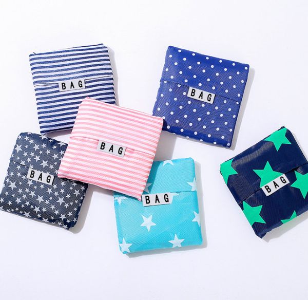 

wholesale female style folding shopping bags printed designer reusable grocery bag ladies eco friendly handbags by dhl sh003