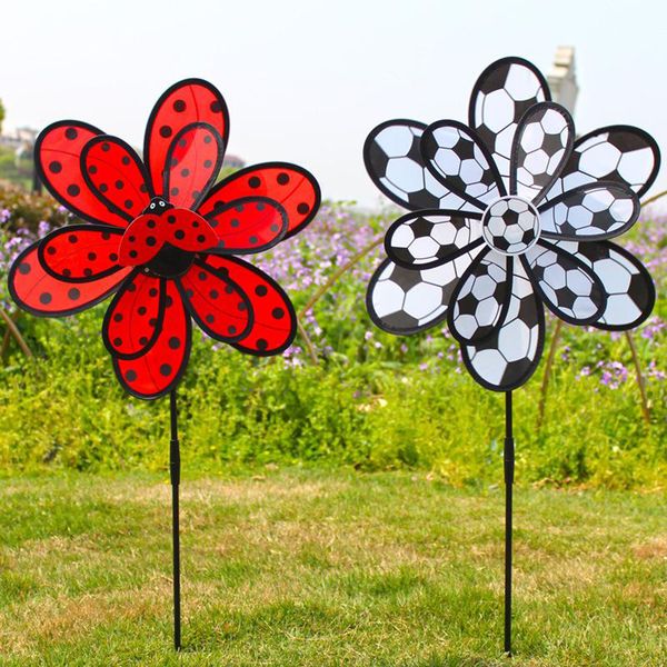 

set of 2 windmill wind spinners for yard garden lawn decor decorations