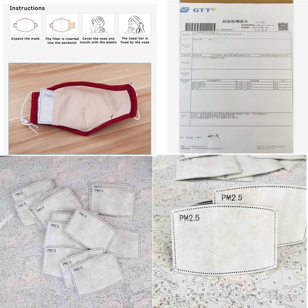 

face mask filter pm 2.5 activated carbon 5 layers for protective face masks pm2.5 dhl mascherine