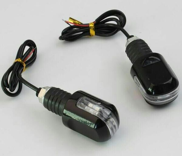 

universal 18-22mm motorcycle 7/8" handle bar end handlebar light 6 led turn signal indicator light amber