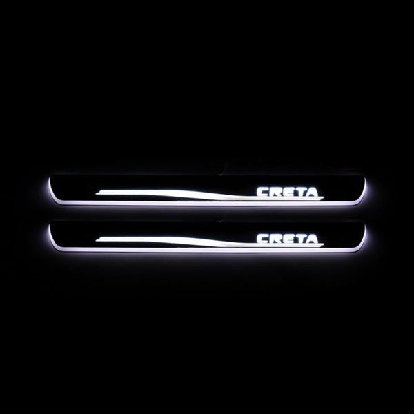 

for creta 2020 - 2020 waterproof acrylic moving led welcome pedal car scuff plate door sill pathway light