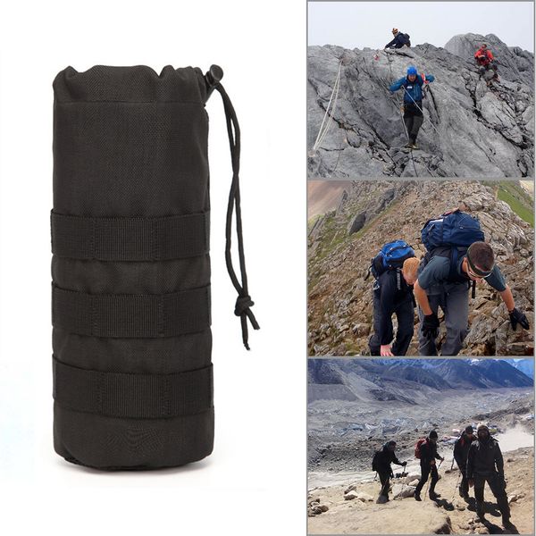 

insulated cycling outdoor holder water bottle pouch hiking for backpack belt accessories travel drawstring portable nylon waist