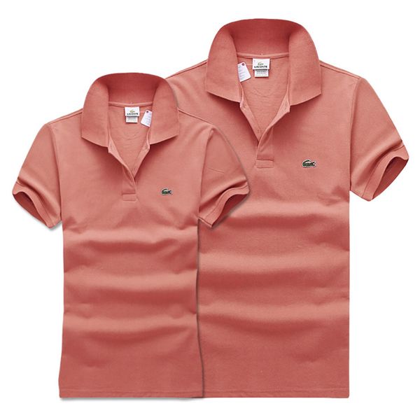 

couple lacostes luxury designer tshirt high end brand printing fashion polo shirt crocodile logo cotton color team couple pullover new, White;black