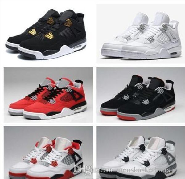 

4 designer pure new money basketball shoes mens 4s bred royalty white cement motorsport outdoor sports sneakers