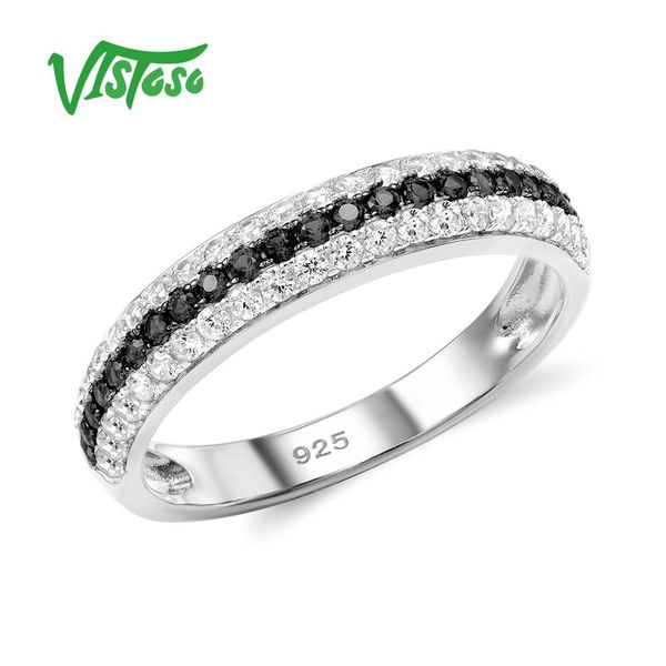 

vistoso 925 sterling silver rings for women ring party engagement wedding anniversary year women's silver 925 fine jewelry rings, Golden;silver