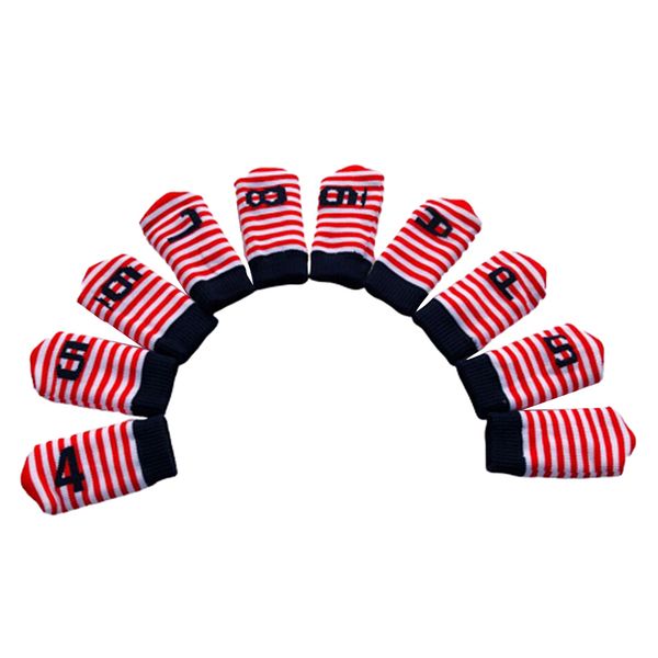 

10pieces golf club head cover iron putter headcover protect sock