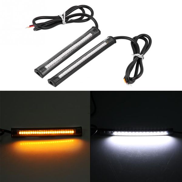 

2pcs 12v universal motorcycle led lights strip license plate indicator lamp flexible turn signal flexible