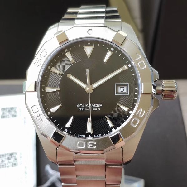 

sapphire glass original swiss movement gauge diameter 41mm 316l refined steel reloj de lujo luxury mens watches montre de luxe, Slivery;brown