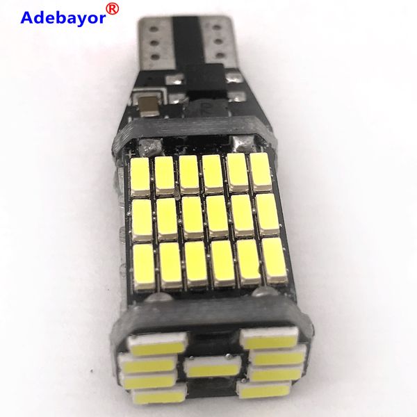 

10pcs t15 921 w16w 45 smd 4014 led auto additional brake lamp backup reverse lights car daytime running light white dc12v