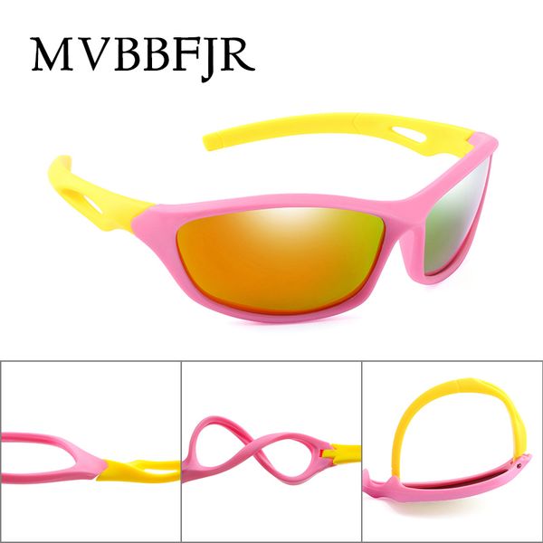 

mvbbfjr kids sport polarized sunglasses boy girl unbreakable silica gel eyewear children mirror shade outdoor sun glasses uv400, White;black