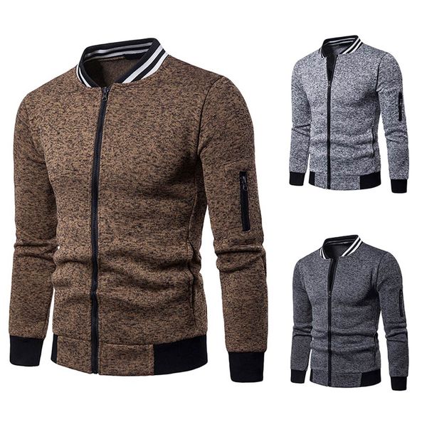 

mens zipper pocket splicing pullover long sleeve sweatshirt blouse mens hoodies sweatshirt long sleeve hooded pullover, Black