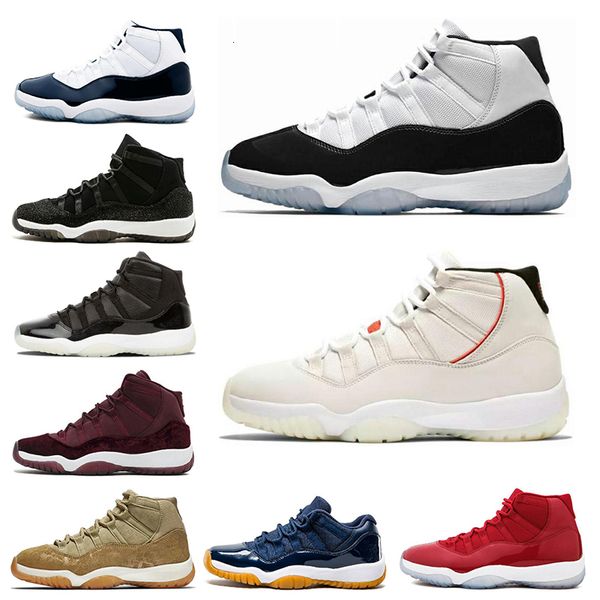 

concord high 45 11 11s mens basketball shoes cap and gown legend blue platinum tint space jam gym red xi designer sneakers