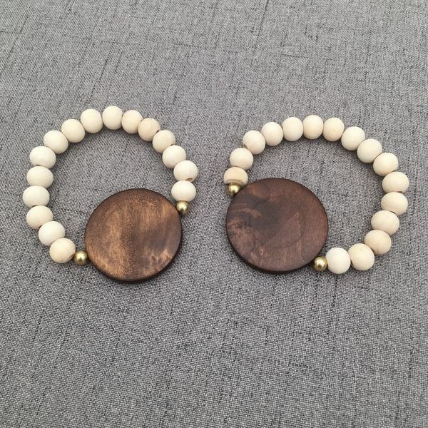 

natural handmade beaded bracelet 4mm disc 10mm fashion elastic chain, Golden;silver