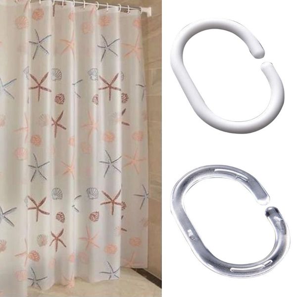 

24pcs c-shaped shower curtain rings bath drape loop clip hanging hook hanger b0kb
