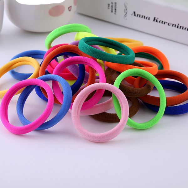 

girl elastic hair rubber bands scrunchie hair tie ring rope kids ponytail holder headwear fashion accessories, Slivery;white