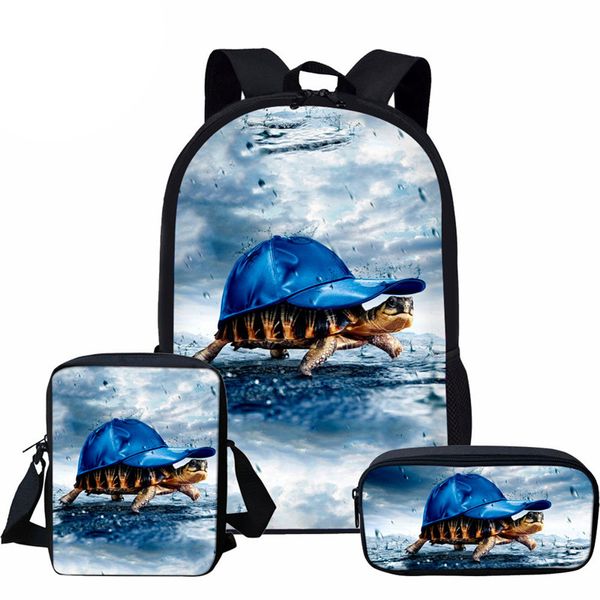 

noisydesigns sea turtle printed school bag set for teen boys girls elementary student schoolbag kids backpack child bookbags