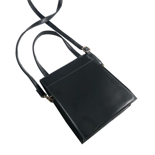 

vintage women solid color square shoulder bag faux leather crossbody pouch tote
