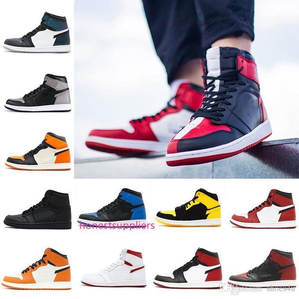 

mens women gold toe 1 og men basketball shoes game royal banned shadow bred mandarin duck sneakers size 8-13