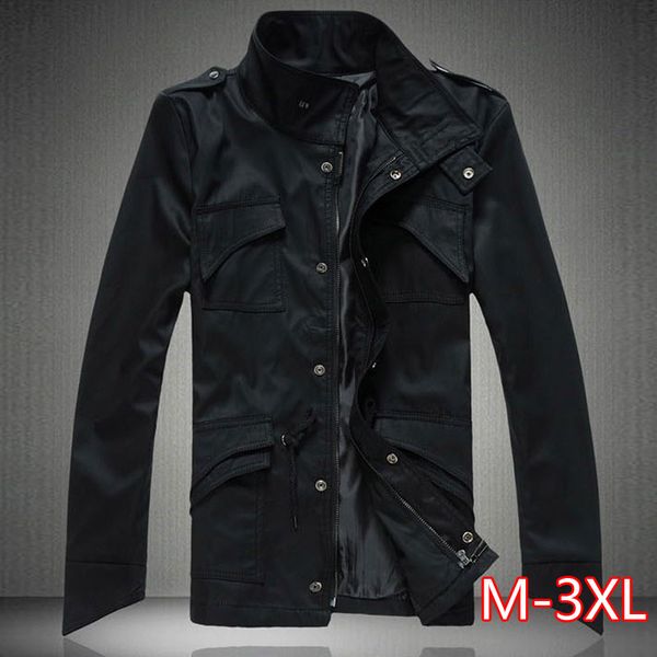 

jacket men spring autumn cotton windbreaker pilot coat men's bomber jackets cargo flight jacket male clothes 2020, Black;brown