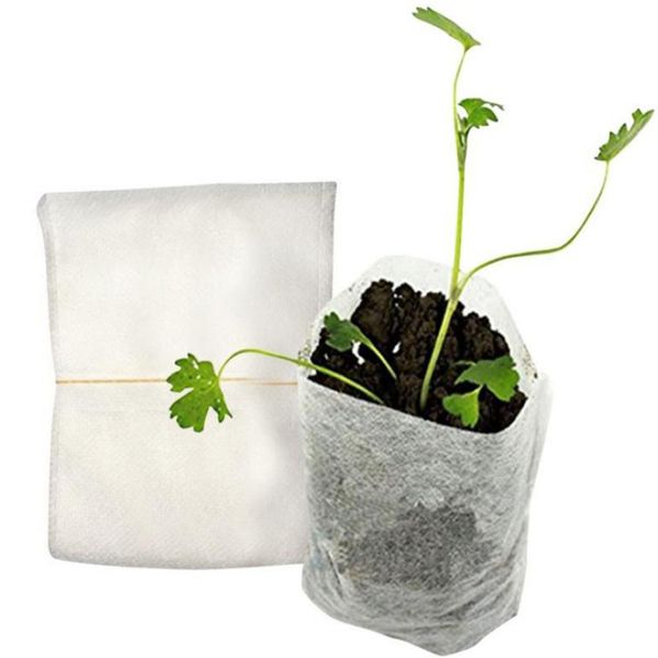 

degradable non-woven plant nursery bags plant seeding bags ( 100 pcs 3.15" x 3.9
