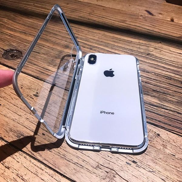 

ell luxury built-in magnetic clear case for iphone 6 7 iphone 8 plus x 10 11 pro xr xs max 6plus 6splus 7plus 8plus cover