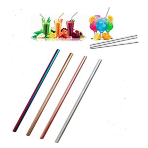 

colorful stainless steel drinking straw reusable straw metal straws grade juicy party straws lx7231