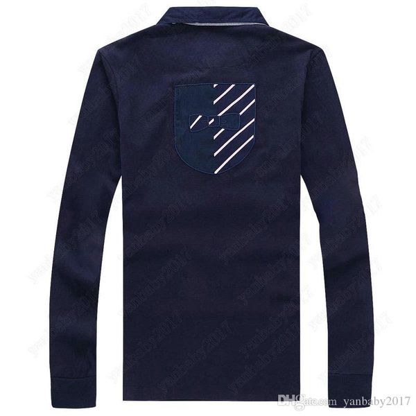 

france brand 2019 poloshirt office men luxury polo shirts long sleeve mens basic cotton polos for brand designer eden park shirts m-3xl, White;black