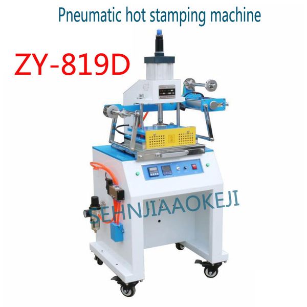 

zy-819d vertical pneumatic bronzing machine large area automatic stamping machine setting working height area 220v/110v