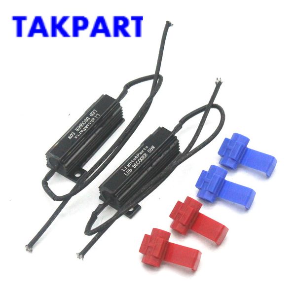 

takpart 2 x 50w 6ohm load resistors fix dashboard error flicking led xenon hid smd