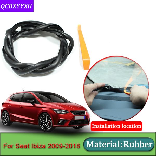 

car-styling for seat ibiza 2009-2018 anti-noise soundproof dustproof car dashboard windshield sealing strips auto accessories