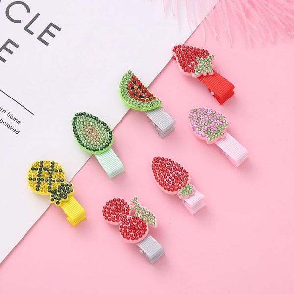 

2pcs / серия fruit baby girl шпилька женских корейские дети супер cute bangs клип девушка jelly клип заколка headwear аксессуаров для волос, Slivery;white