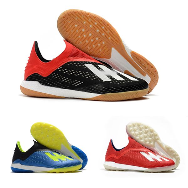 

2019 mens indoor soccer shoes x tango 18.3 ic in tf chaussures de football boots x 18 soccer cleats size 39-45 light, Black