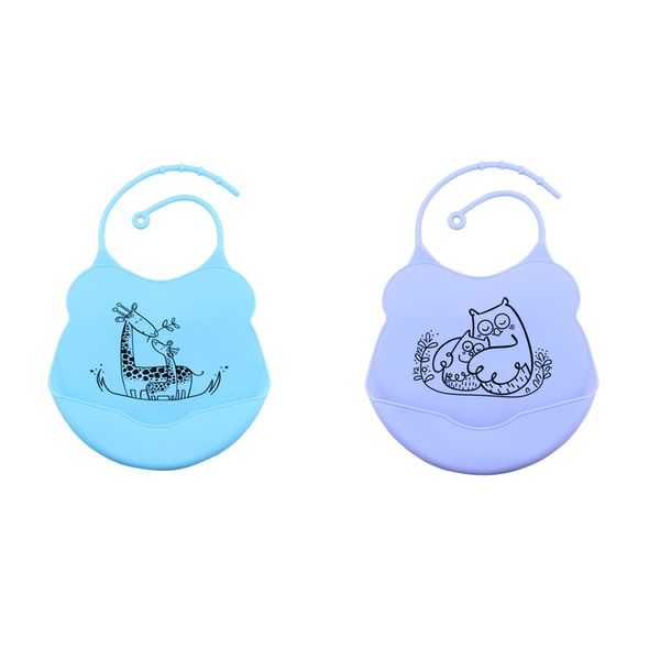 

baby bibs waterproof toddler kids feeding apron clothes protector /blue