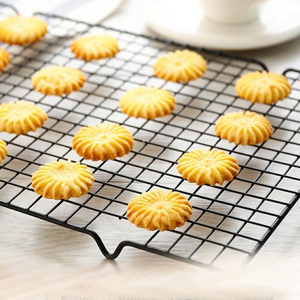 

non-stick cake cooling rack baking rack cookies biscuits bread muffins drying stand cooler grid net wire holder bakeware tool