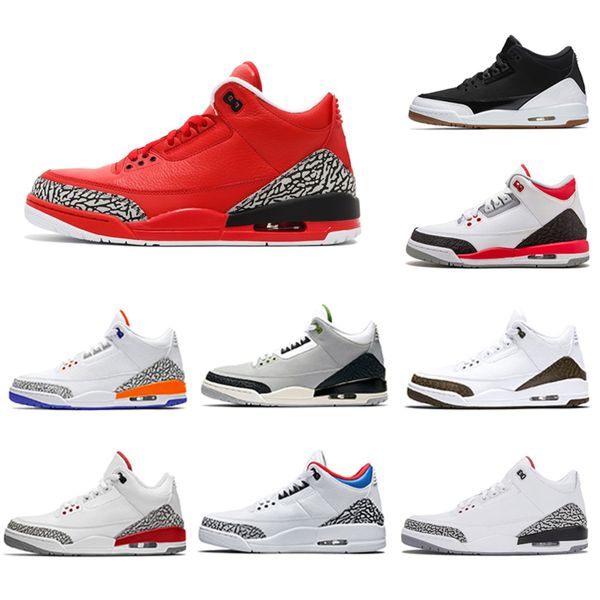 

2019 Air Jordon ретро серии 3 3s Iii 3 Мужские ботинки баскетбола Хлорофилл Varsity красный Тинкер белый цемент Katrina Спорт Кроссовки 8-13