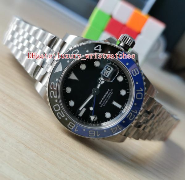 

men wristwatches bp factory basel world gmt 126710blnr 126710 batman 40mm stainless jubilee 2813 movement automatic mens watch watches, Slivery;brown