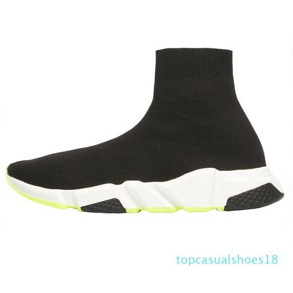 

2019 designer shoes speed trainer black red gypsophila triple black fashion flat sock boots men women casual shoes runner with dust bag t18