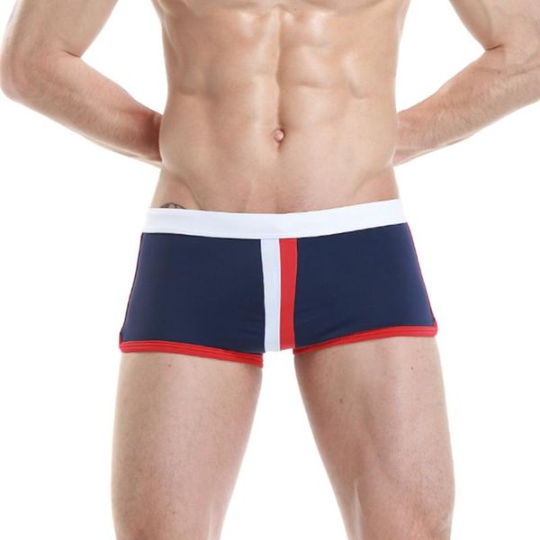 

kancoold shorts men's brand stripe board shorts nylon low waist colorblock breathable boxer briefs swimming trunks 2020apr7, White;black