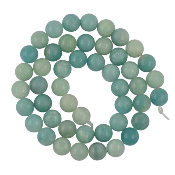 

6/8mm aaa natural peru blue amazonite gemstone loose spacer beads 15'' round