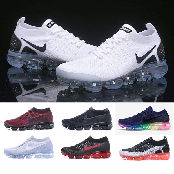 

2020 air vapormax flyknit 1.0 2.0 3.0 running shoes v2 for men athletic trainers sports shoe women black outdoor sneakers walking trekking