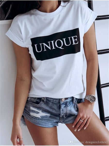 

neck ladies female tees unique printed womens designer tshirts summer short sleeve o, White