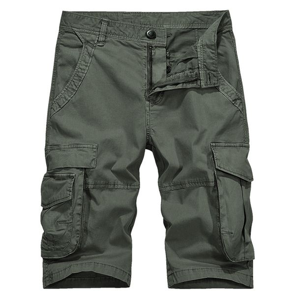 

cargo shorts men summer cotton short mens multi pockets casual shorts militry style army clothing overalls hombre, White;black