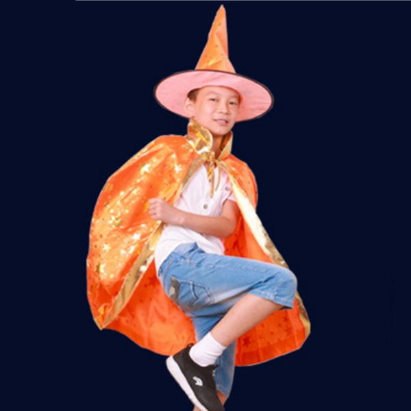 

children halloween costumes christmas decoration gift witch wizard cloak gown robe and hat cap fancy prop for costume dress kids party