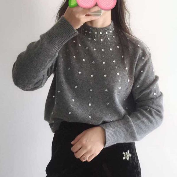 

women sweater 2019 autumn and winter new loose long-sleeved sweater, White;black