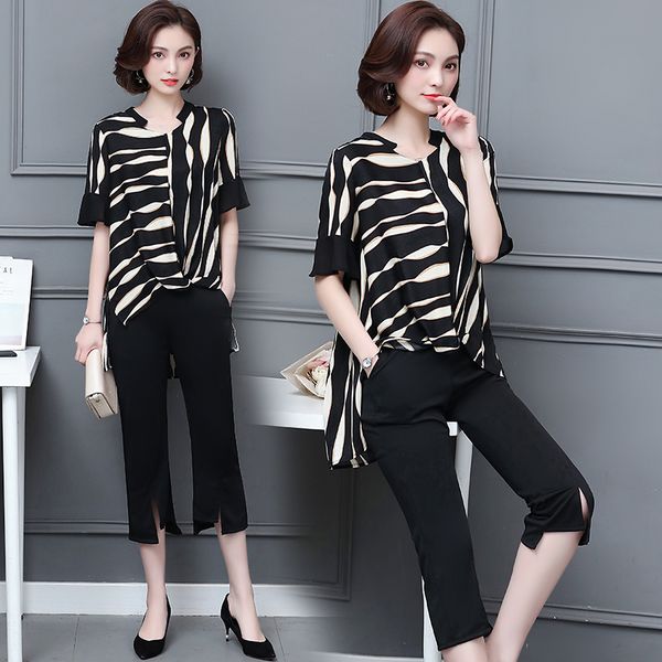 

large size two-piece and pants tracksuit women code suit women summer outfits for fashion 2 piece sets womens outfits, White