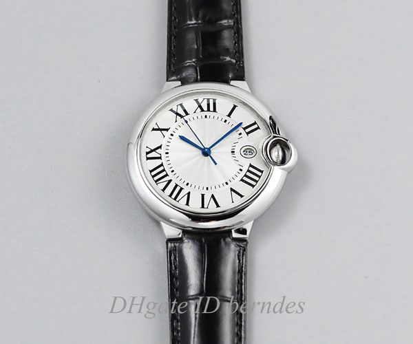 

blue balloon fashion stainless steel men's watch 2813 automatic mechanical sapphire glass with various wristwatches for women, Slivery;brown